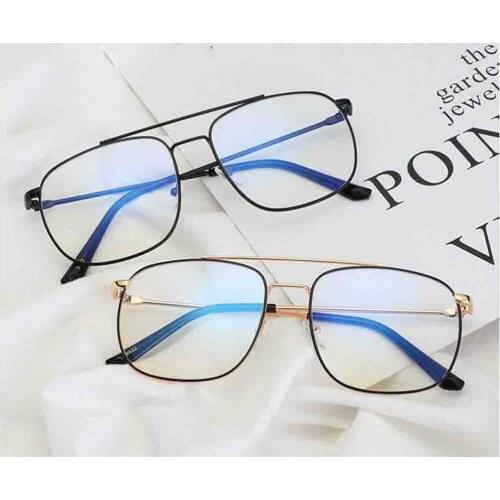 Agstum Blue Light UV Blocking Computer Glasses Double Bridge Anti Eye Strain Aviation Eyewear
