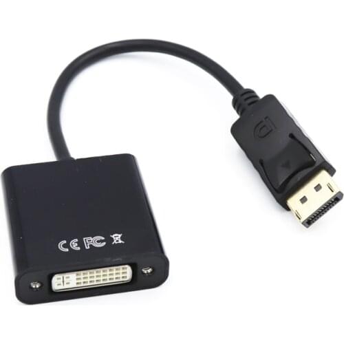 DP to DVI Adapter DisplayPort to DVI Cable Converter Male to Female Support 1080P for Monitor Projector Displays Wholesale