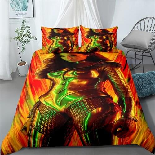 Prince Diana Wonderful Woman 3D Printed Bedding Set Duvet Cover KING Queen Full Twin Size for Girl Ladies Bedroom Decor