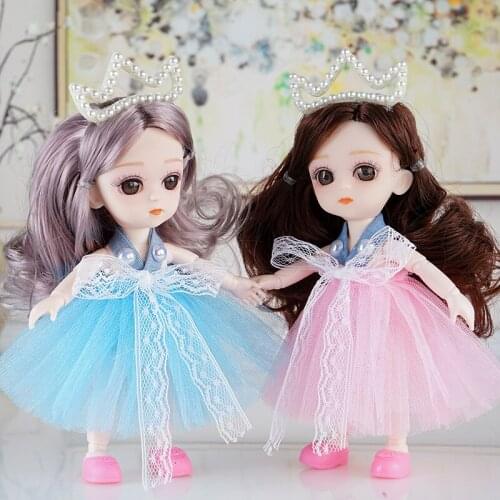 18cm Lifelike Fashion Girl Dolls Large Original Handmade Bjd Doll Full Set 20 Jointed Doll Girls Toys For Children Kids Gift