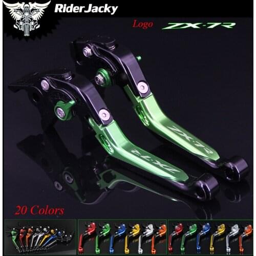 Riderjacky Green+Black For Kawasaki ZX7R ZX-7R ZX 7R 1989-2003 2002 Adjustable Folding Extendable Motorcycle Brake Clutch Levers
