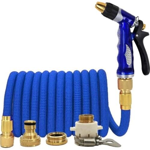 Hot Selling Garden Watering Hose Expandable Flexible Water Gun Hose Plastic Tube With Metal Foam Spray Gun Drip Irrigation