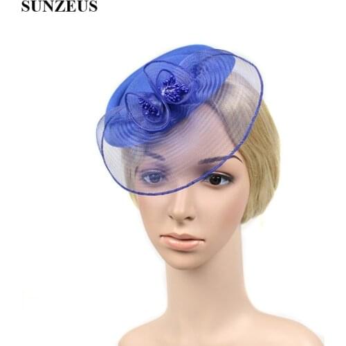 Bridesmaid Wedding Hats for Girls with Face Veil Tulle Elegant Hats for Women Formal Hair Accessories hut fur hochzeit SH26