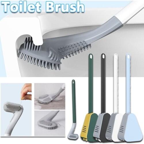 Silicone Toilet Brush Golf Toilet Brushes With Holder Set Long Handled Toilet Cleaning Brush Bathroom Accessories Sets