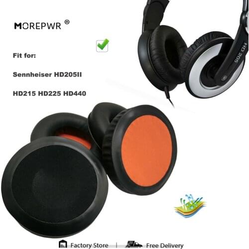 Replacement Ear Pads for Sennheiser HD205II HD215 HD225 HD440 Headset Parts Leather Earmuff Earphone Sleeve Cover