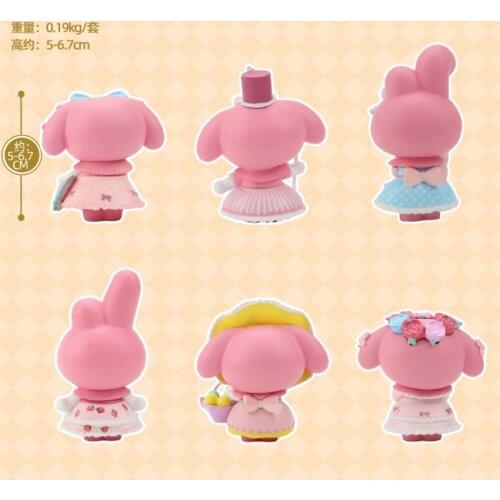 1 Set New Japanese super cute girl heart 6 Melody Gacha Machine Blind Box Toy Cake Doll Decoration Childrens Gift