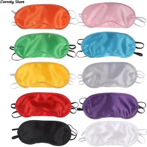 1PC Silk Eye Mask Eyeshade Cover Shade Soft Blindfold Travel Eyepatch Natural Sleeping Eye Patch Sleep Mask Women Men
