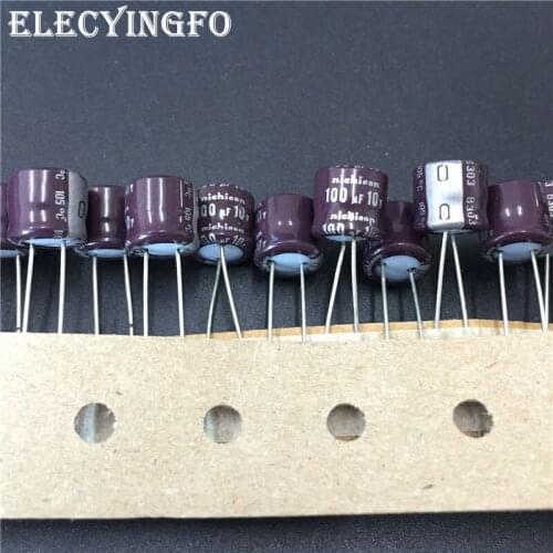 10pcs 100uF 10V NICHICON SV Series 8x7mm Long Life 10V100uF Aluminum Electrolytic Capacitor