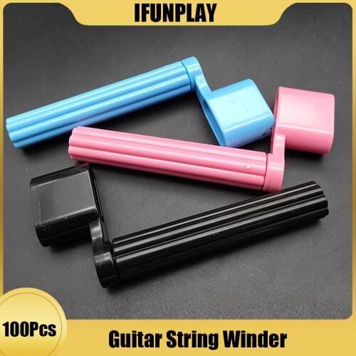 100pcs 2 in 1 Guitar String Winder Bridge Pin Remover Peg Puller Bass Guitar Repair Maintenance Tool Accessories Luthier Tool