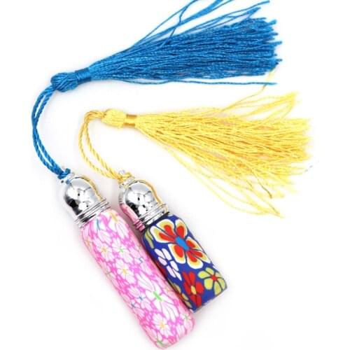 2pcs 6ml/10ml Soft Ceramic Perfume Bottle Mini Easy Take Perfume Oil Container Color Random Frosted Essential Massage Oil Bottle