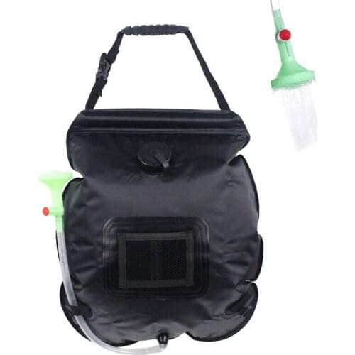2021 Top Solar Powered Camping Shower Bag 20L Heating Outdoor Travel Beach Sun Water Bag
