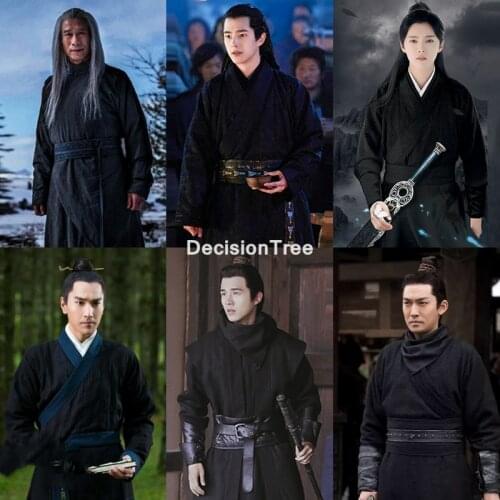 2021 ancient chinese costume hanfu traditionl chinese clothing for men ancient swordsman traditional male hanfu tang suit