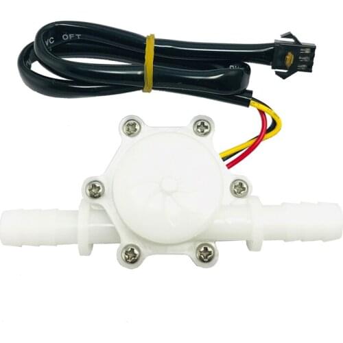 3.6-26.4V DC USN-HS10PB Ultisolar Hall Effect Water Flow Sensor Supplier China 10mm Plug 0.3-10L/min Food Grade POM flowmeter