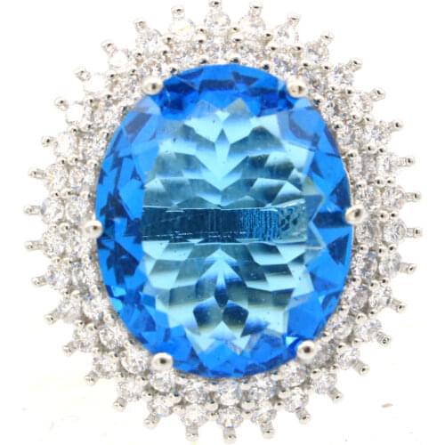 16x16mm SheCrown Lovely 3D Round Ceated Pink Kunzite For Ladies Daily Wear Silver Rings Wholesale Drop Shipping