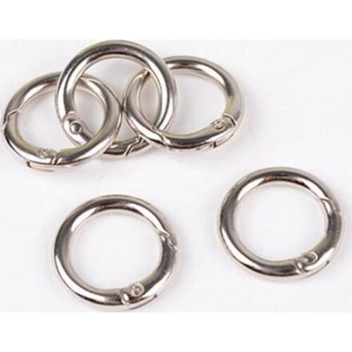 5PCS Metal Spring Gate O Ring Openable Keyring Leather Bag Belt Strap Buckle Dog Chain Snap Clasp Clip Trigger Luggage Craft