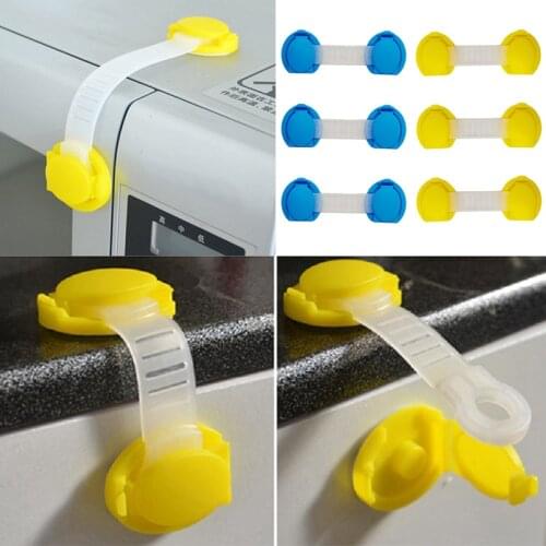 6pcs/lot baby safety child lock refrigerator drawer for cabinets locker sliding door fridge protection of children locking doors