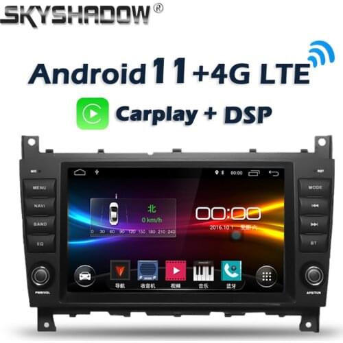 Carplay 8" IPS DSP Android 10.0 32GB 64GB Car DVD Player GPS Map WIFI Bluetooth RDS Radio For Benz W203 W467 W209 W219 2004-2011