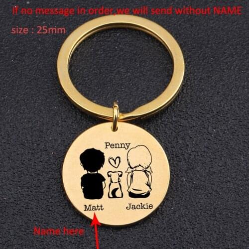Fashion Lovers' Keychain Personalized Custom Name For Dog Lovers Boyfriend Girlfriend Trendy Gift Holder Key Tag