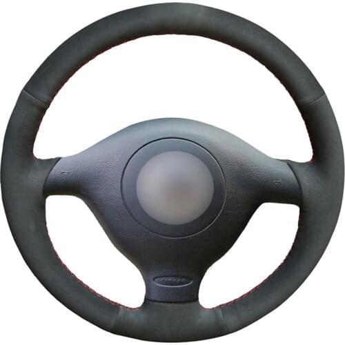 Black Suede DIY Hand Car Steering Wheel Cover for Volkswagen VW Golf 4 (MK4) 1997-2003 Passat B5 1996-2005 Polo MK6 1999-2002