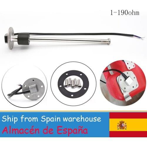España Customized 100-800mm Water/Fuel Level Sensor 0-190ohm 52MM Fuel Gauge Oil Liquid Tank Fuel Sending Unit for Boat Car
