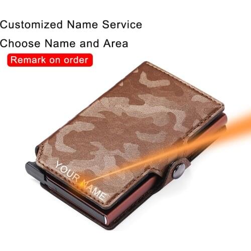 DIENQI 2021 Rfid Card Holder Case Men Wallets Business id Credit Bank Cardholder Bag Male Slim Metal Leather Smart Magic Wallet