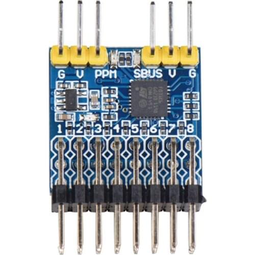 Feichao SPP-SBUS PPM PWM Signal Convertor Adapter Switch 3.3-20V 8CH 4.1g Module Interchang for RC Receiver Drone Multirotor
