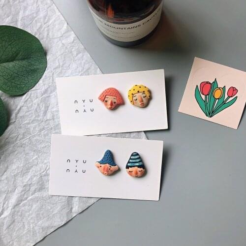 Korea cute indian girl stud earring jewelry