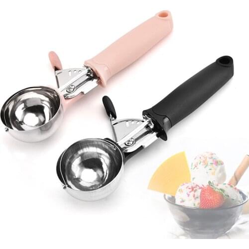 Ice Cream Spoon Useful Stainless Steel Ice Cream Scoop Watermelon Spoon Cookies Dough Disher Spoon Kitchen Supplies