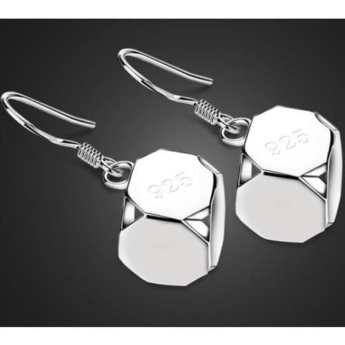 Fashionable and elegant womens sterling silver earrings card girls bell earrings solid 925 silver insensitive earrings jewelry
