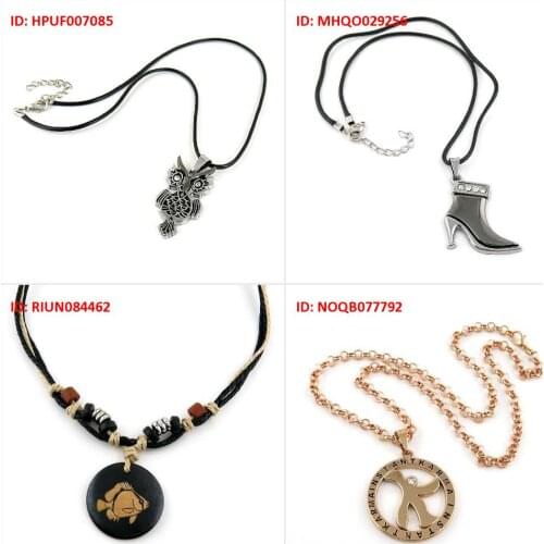 Fashion Jewelry Necklace Pendent Owl Rhinestone High-heeled Shoe Piranha Golden Dancing People