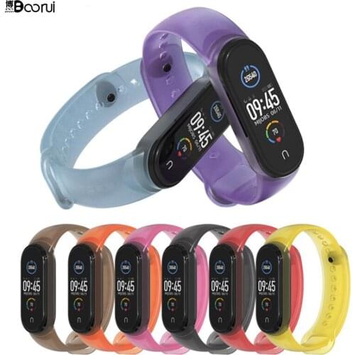 BOORUI Soft mi band 5 strap Silicone miband 5 accessories breathable colorful wrist strap for xiaomi mi band 5 smartband
