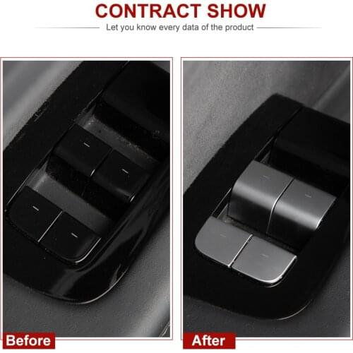 TEY Model3 Car Scratch Resistant Patch ABS For Tesla Model 3 Y Accessories Window Lift Switch Button Sticker model three 2020
