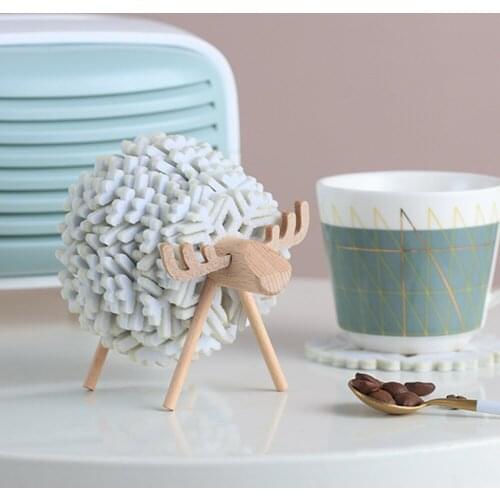 New Sheep Shape Anti Slip Cup Pads Coasters Insulated Round Felt Cup Mats Japan Style Creative Home Office Decor Art Crafts Gift