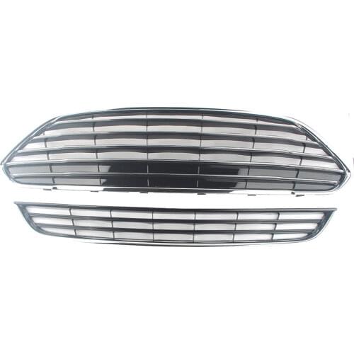 New Front Racing Bumper Grill Upper Lower Grille Fit For Ford Fiesta 2013 2014 2015