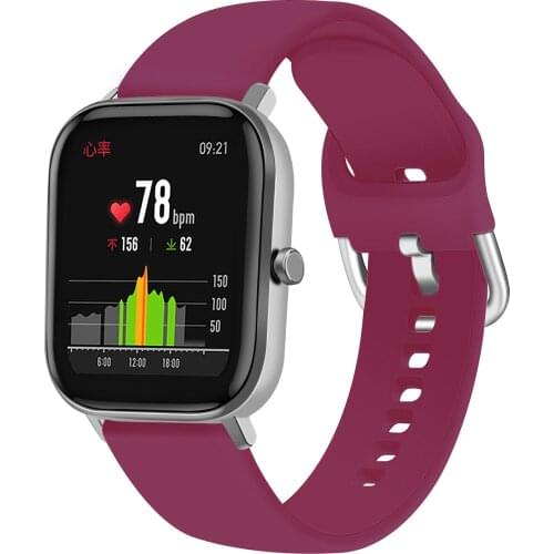 Suitable for Amazfit GTS 20mmsmart watch wrist strap solid color silicone strap Silicone Band Replacement Strap For HuamiAmazfit