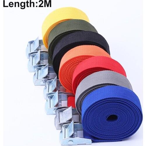 2M Buckle Tie-Down Belt cargo straps for Car motorcycle bike With Metal Buckle Tow Rope Strong Ratchet Belt for Luggage Bag