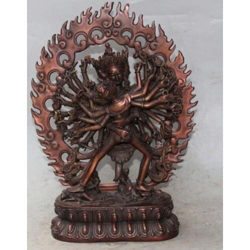 Decoration brass factory Pure Brass Antique Old Tibetan Buddhism copper drive the evil auspicious statue ,to ward off bad luck
