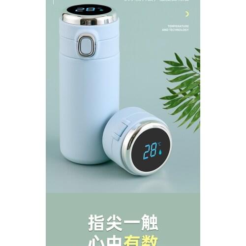 Intelligent bounce cup 304 stainless steel digital display cup temperature display thermos cup