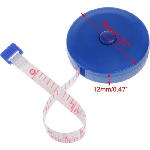 Retractable Ruler Tape Measure 60 inch 1.5m For Sewing Cloth Dieting Tailor L4MB