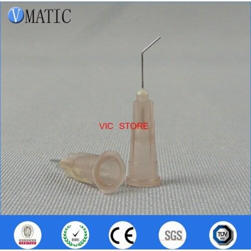 High Quality 100 Pieces 26G 45 Bent Degree 0.5'' Glue Dispensing Needle Bayonet Type Blunt Needles 1/2 Inch