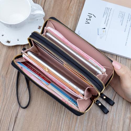 Women Wallets Lady Zipper Coin Purses Cards Holder Woman Handbags Billfold Wallet Burse Wristlet Money Bags Pocket New Wallet