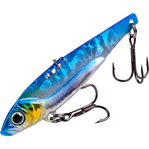 Fish Lure with Hook Hard Bait Laser VIB Metal Long Shot Bass Swimbait Fishing Bait for Angling Fishing Accessories