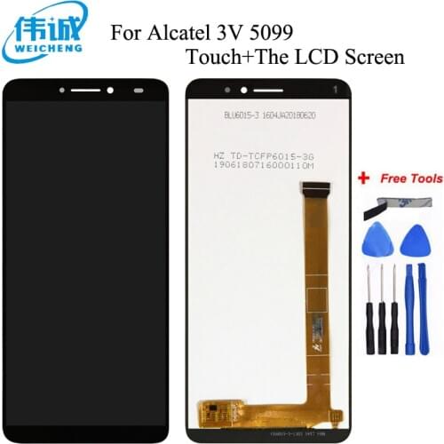 WEICHENG For Alcatel 3V 5099 5099A 5099D 5099Y 5099U Complete LCD Display+Touch Digitizer Panel Glass Sensor Assembly Spare Part