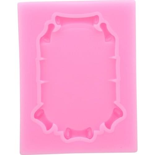 1PC Mirror Frame Shape Silicone Cake Mold For Cake Decorating Tools DIY Chocolate Fondant Mold Kitchen Baking Tools