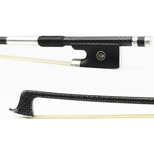 4/4 Silver silk braided carbon fiber violin bow Natural mongolian horse hair NEW
