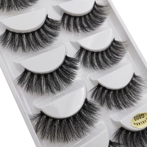 5 Pairs thick mink eyelashes makeup natural long false lashes dramatic eye lashes for cilios mink make up maquiagem faux cilis