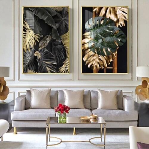 Abstract Canvas Painting Landscape Wall Art Golden Poster Print Wall Picture for Living Room Bedroom Decor Scandinavian Posters