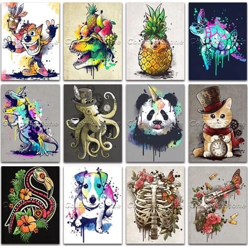New Diamond painting Cartoon Dog turtle dinosaur panda cat flamingo 5D DIY Full Square Drill embroidery Cross stitch mosaic 717