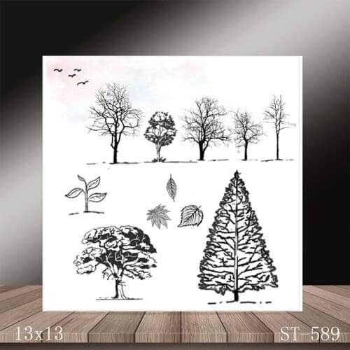 AZSG Lonely tree Clear Stamps/Seals For scrapbooking DIY Card Making/Album Silicone Decoration crafts