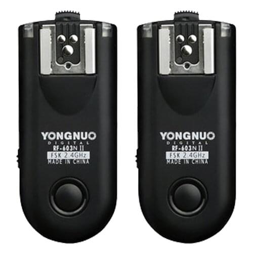 YONGNUO RF603II Wireless Flash Trigger 2 Transceivers For Nikon D700 D300 D3100 D600 D610 Canon 5D Mark II III 6D 500D
